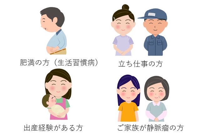 静脈瘤になりやすい人とは・・・